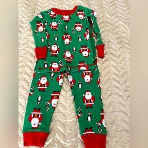 Toddler Red Santa Pajamas Set